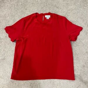 Sara Stephen Scalloped Blouse